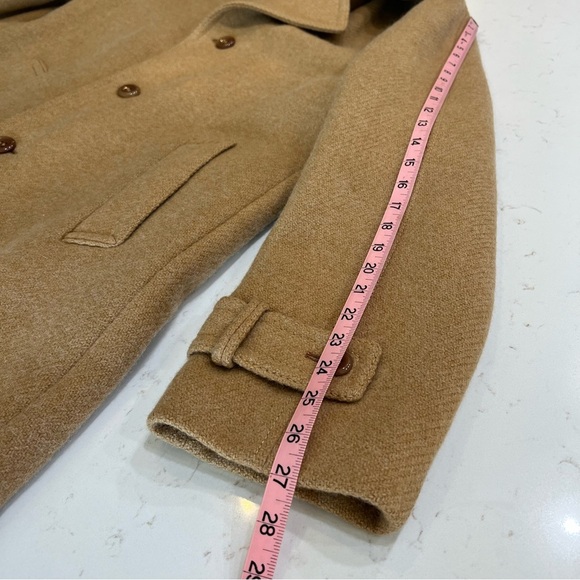 Vintage The Men’s Shop JCPenney Camel Wool Overcoat – Size 44 – Classic Menswear - Picture 11 of 15